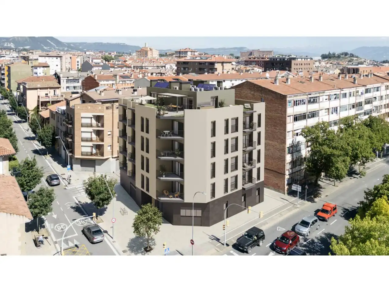 Vista exterior de Pis en venda en Vic amb Aire condicionat, Calefacció i Terrassa
