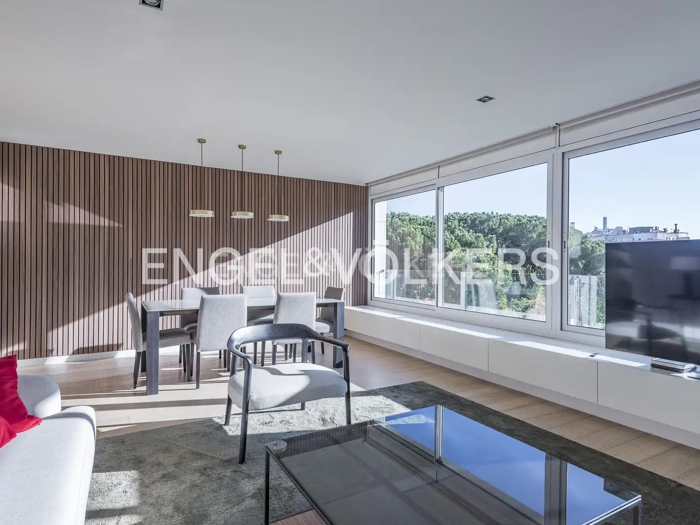 Dining room of Flat for rent in Barcelona  with Air Conditioner, Heating and Parquet flooring