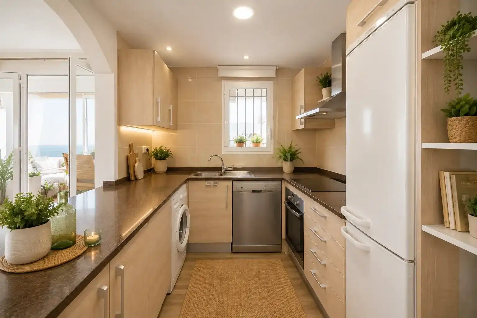 Cocina de Apartamento en venta en Mutxamel con Aire acondicionado, Trastero y Piscina