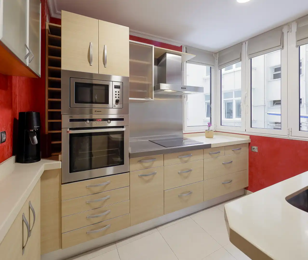 Kitchen of Flat for sale in Gijón   with Heating, Parquet flooring and Terrace