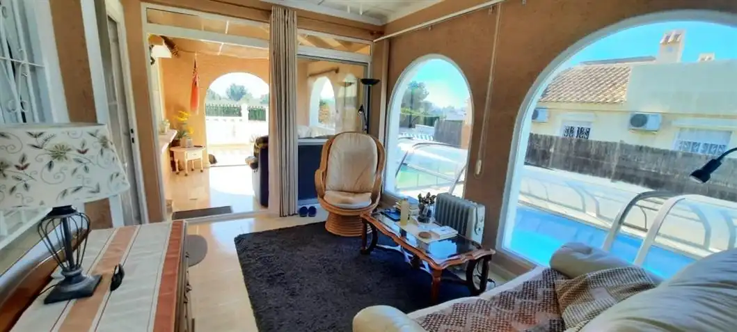 Sala d'estar de Casa o xalet en venda en Mazarrón amb Aire condicionat, Calefacció i Jardí privat