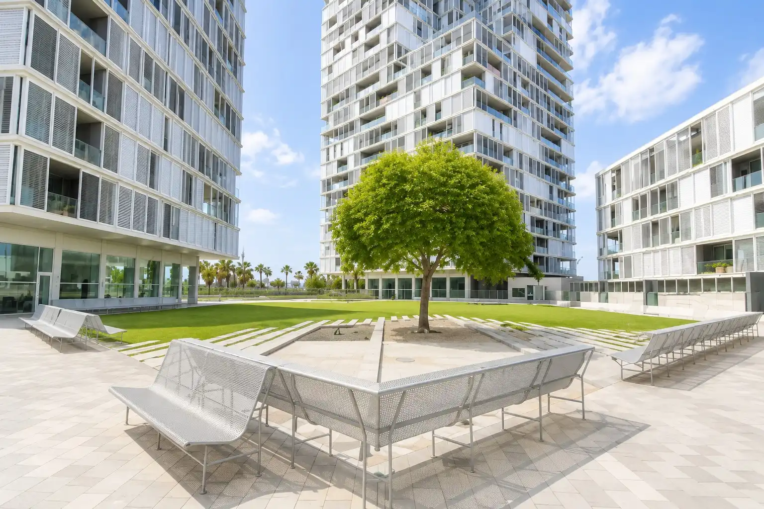Terraza de Piso de alquiler en Barcelona con Aire acondicionado, Calefacción y Parquet