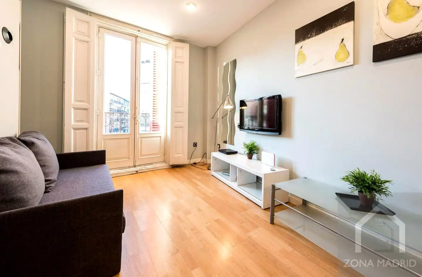 Sala d'estar de Estudi en venda en Madrid amb Moblat