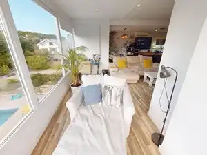 Sala de estar de Casa o chalet en venta en Galapagar con Aire acondicionado, Jardín privado y Terraza