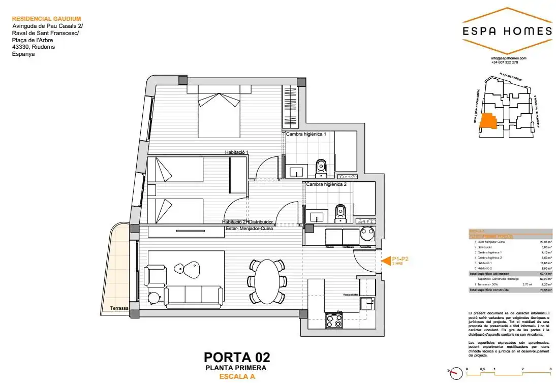 Piso en venta en PAU CASALS, Riudoms