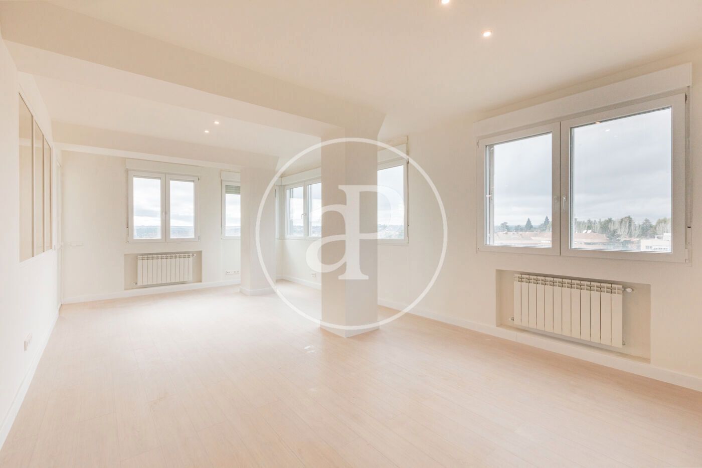 Sala d'estar de Pis de lloguer en  Madrid Capital amb Aire condicionat, Calefacció i Jardí privat