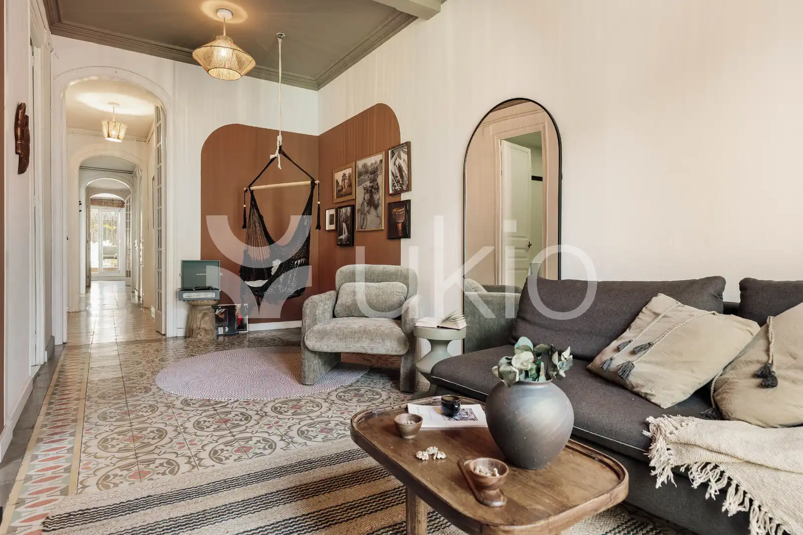 Sala d'estar de Apartament de lloguer en Barcelona amb Aire condicionat, Calefacció i Terrassa