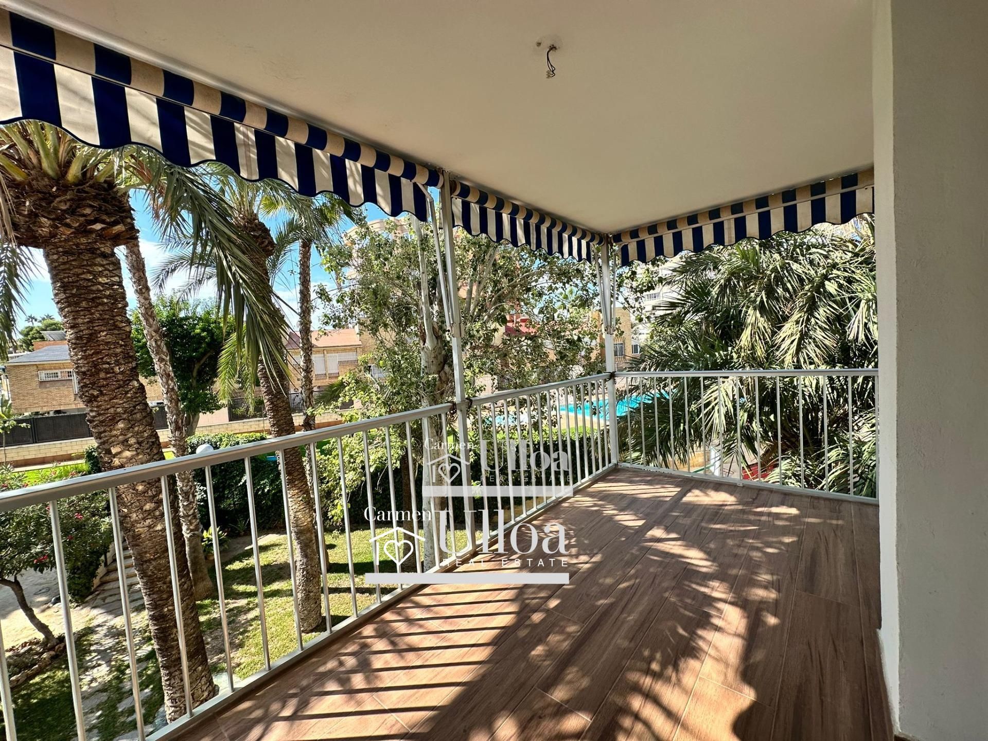 Terrace of Apartment to rent in Alicante / Alacant  with Air Conditioner, Heating and Private garden