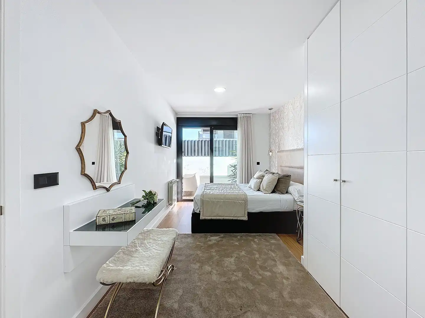 Schlafzimmer von Wohnung zum Verkauf in Sanxenxo mit Heizung, Terrasse und Schwimmbad