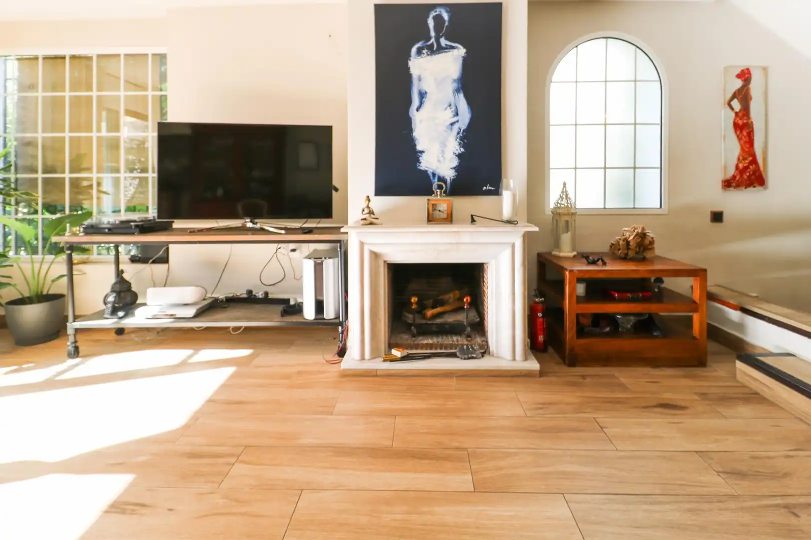 Sala de estar de Casa o chalet de alquiler en Calafell con Aire acondicionado, Parquet y Terraza