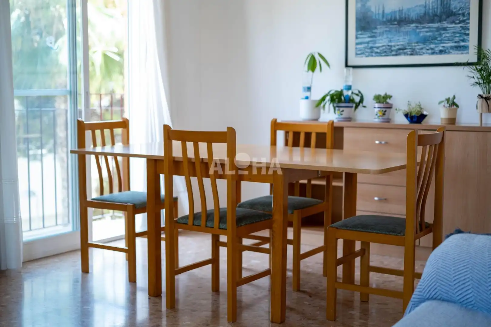 Esszimmer von Wohnung zur untervermieten in Moncada mit Klimaanlage, Heizung und Terrasse