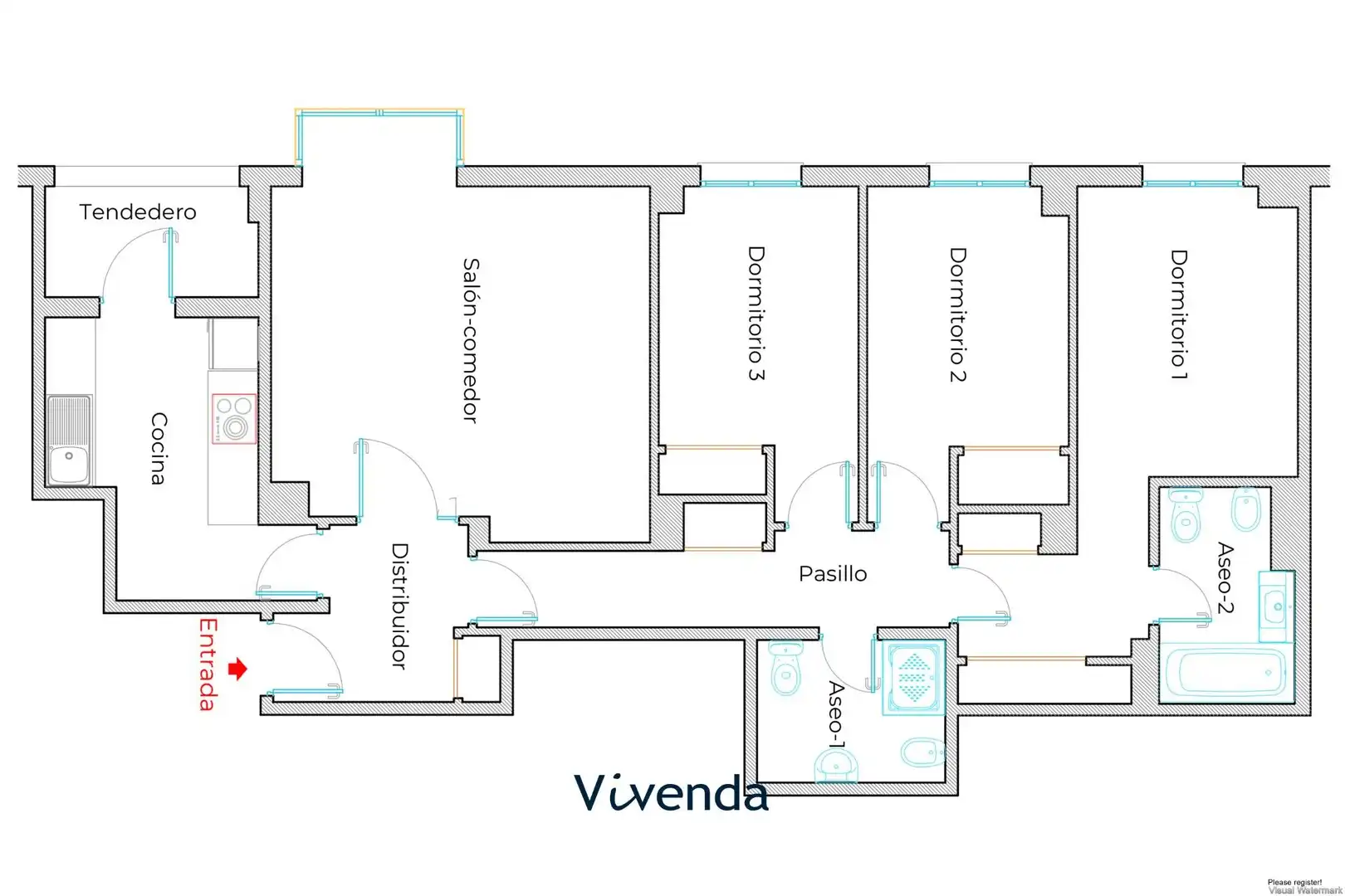 Flat for sale in Madrid  with Air Conditioner, Heating and Storage room