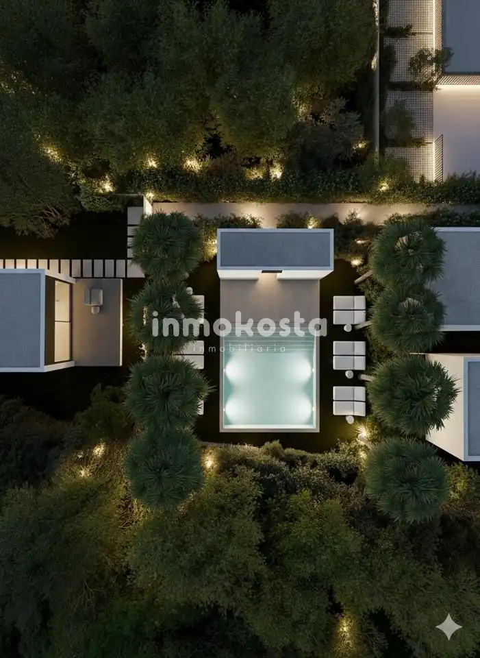 Piscina de Casa o xalet en venda en L'Alfàs del Pi amb Aire condicionat, Jardí privat i Terrassa