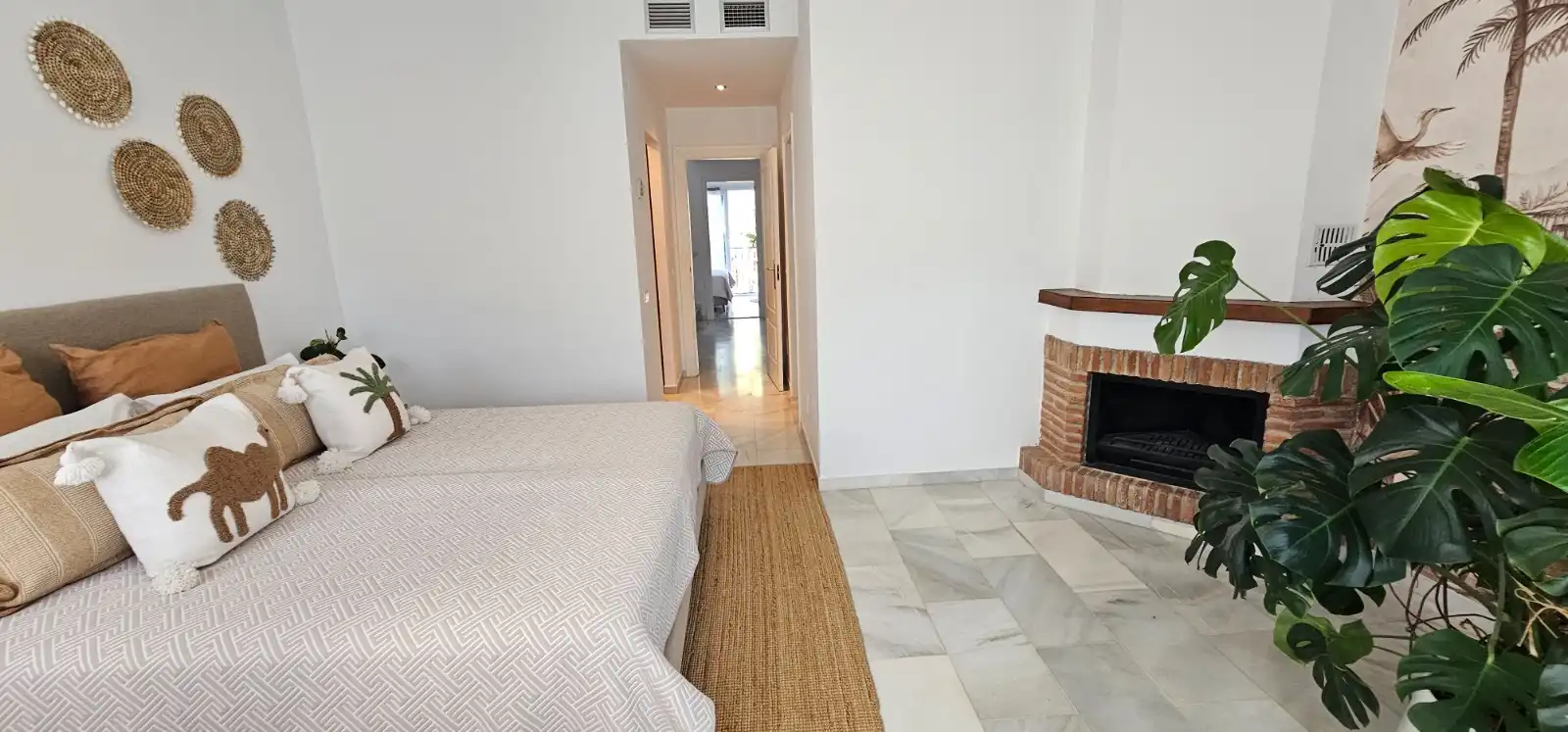 Habitación de Casa adosada de alquiler en Alhaurín de la Torre con Aire acondicionado, Jardín privado y Terraza