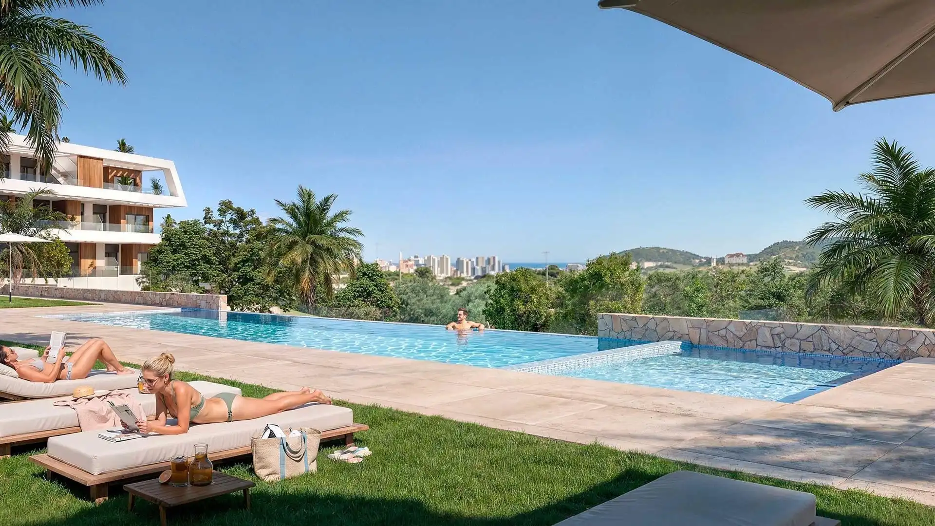 Piscina de Apartament en venda en Finestrat amb Aire condicionat, Calefacció i Terrassa