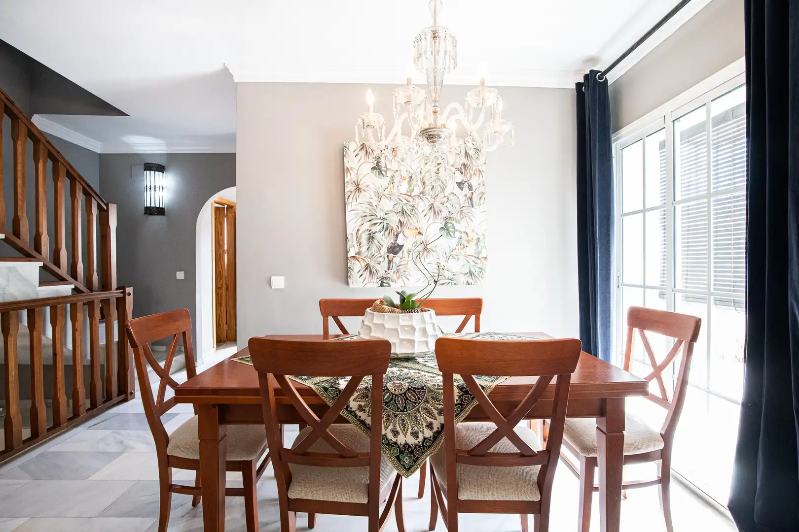 Comedor de Casa adosada de alquiler en Estepona con Terraza, Piscina y Amueblado