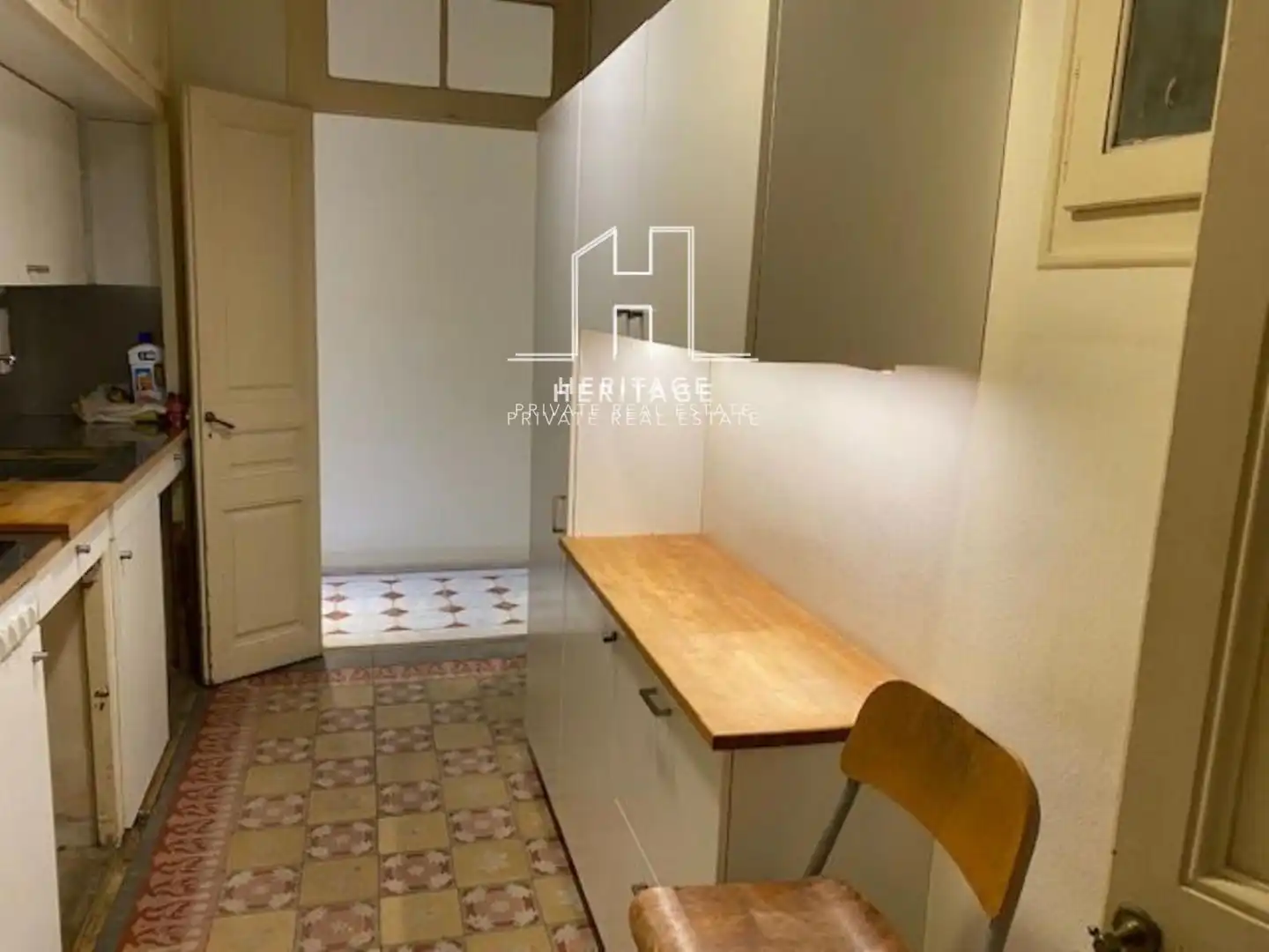 Küche von Wohnung zur Miete in Barcelona mit Klimaanlage, Heizung und Terrasse