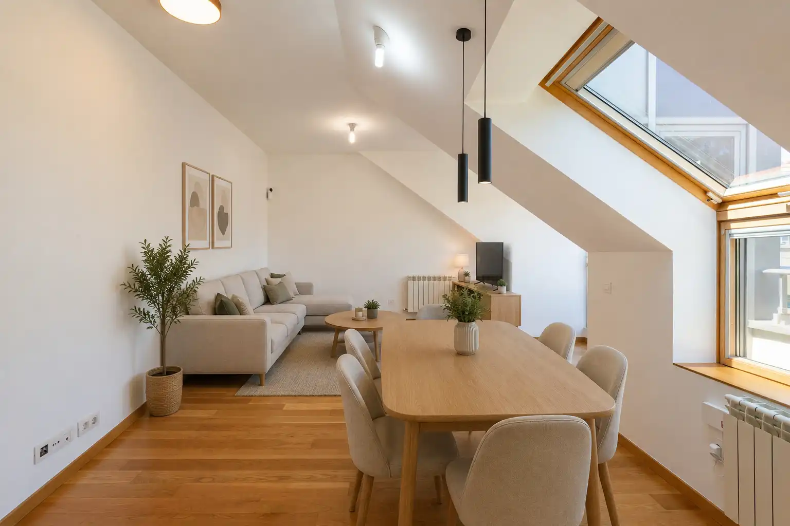 Sala de estar de Ático en venta en A Coruña Capital  con Parquet, Terraza y Trastero