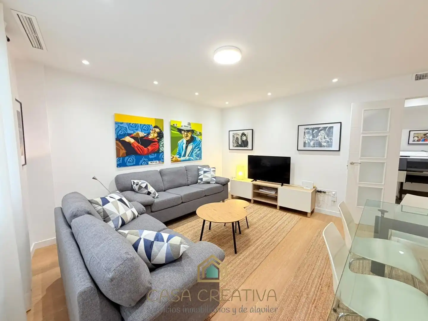 Sala de estar de Piso de alquiler en Valencia con Aire acondicionado, Calefacción y Terraza