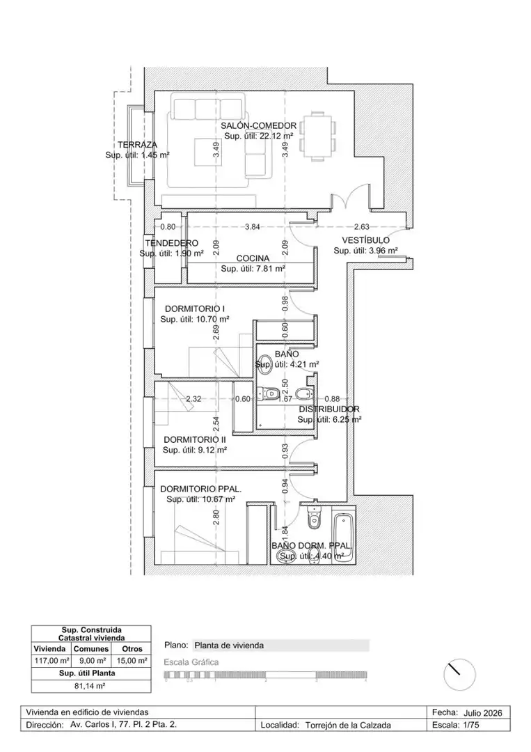 Apartament en venda en Torrejón de la Calzada amb Aire condicionat, Calefacció i Traster