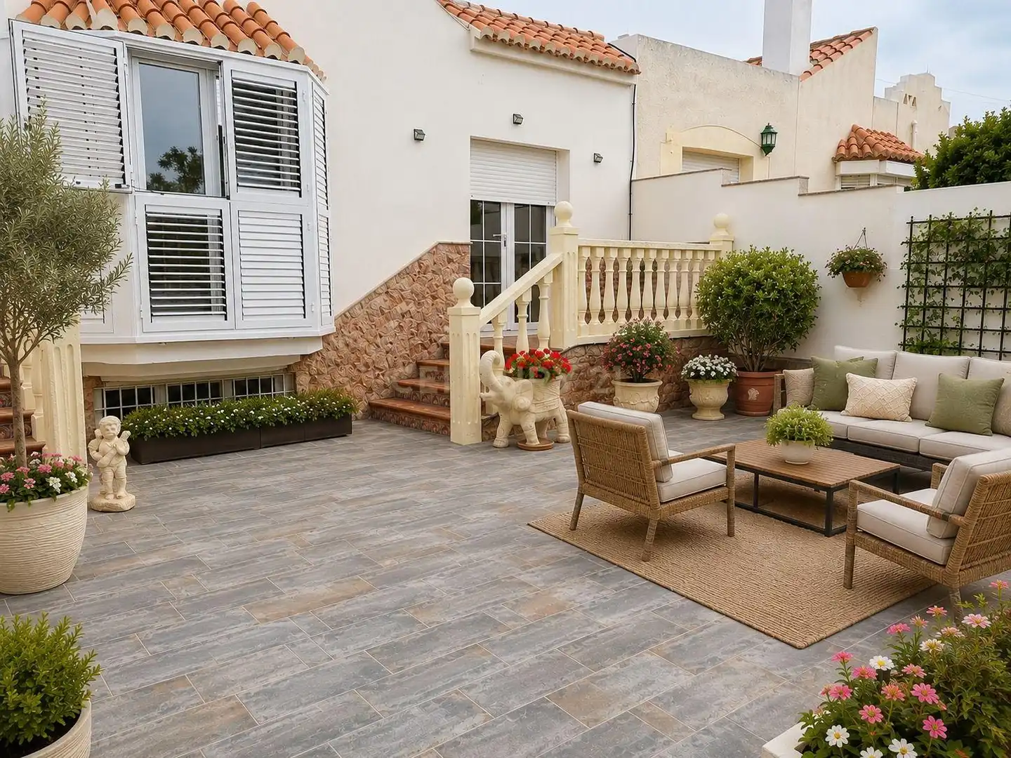 Terraza de Casa adosada en venta en El Ejido con Piscina comunitaria