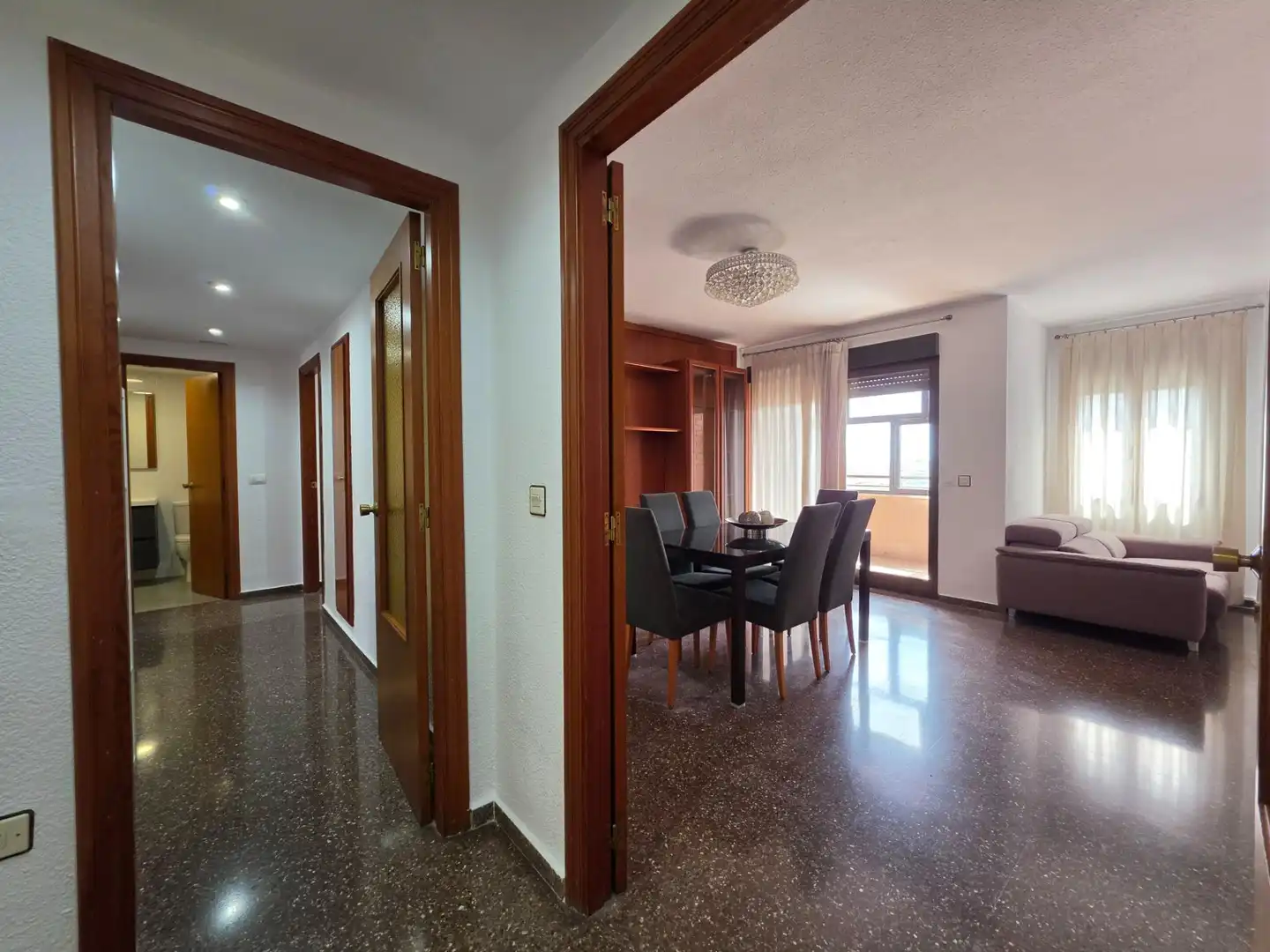 Dining room of Flat for rent in Valencia  with Air Conditioner, Heating and Balcony