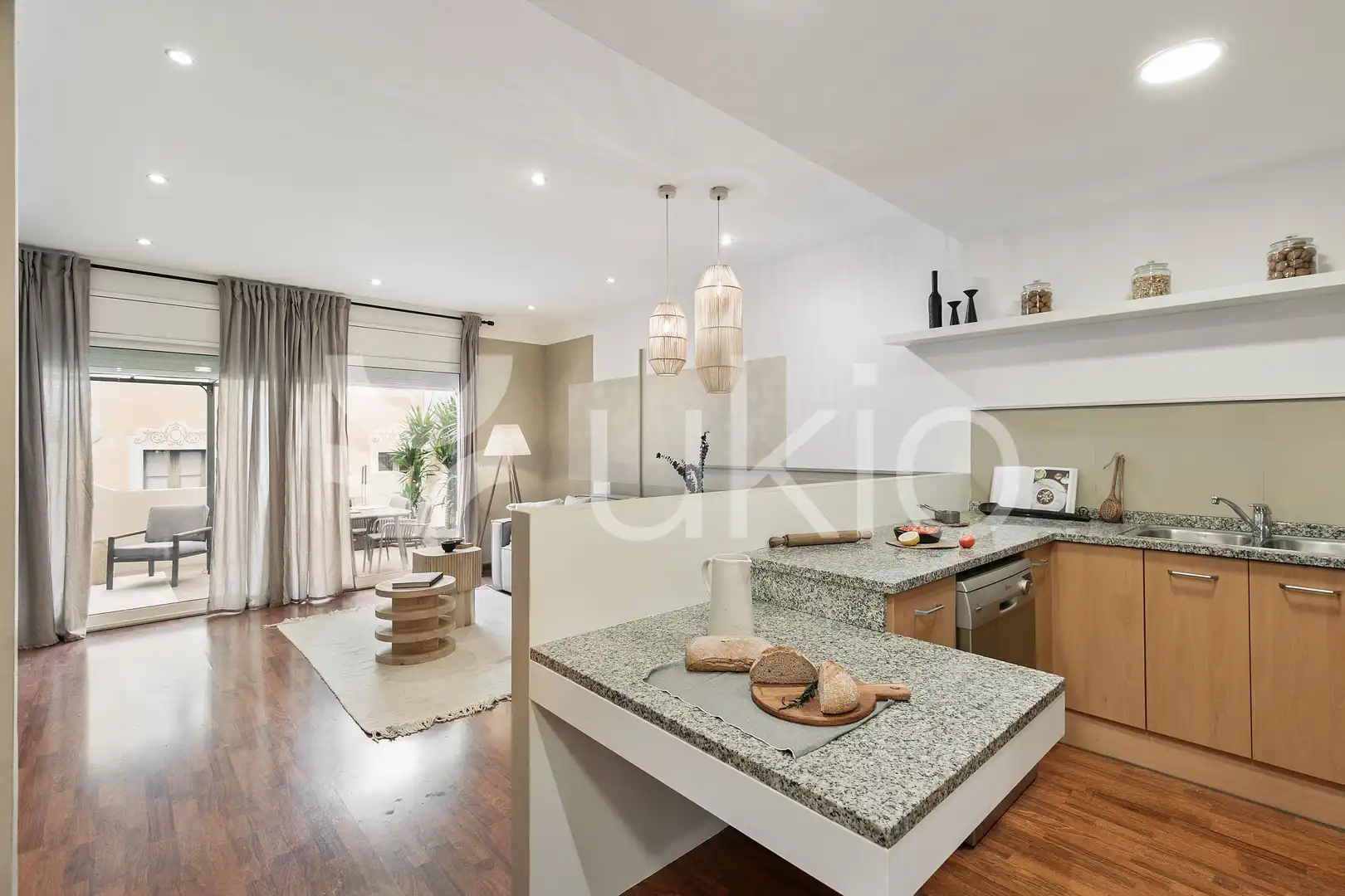 Kitchen of Apartments for rent in Barcelona  with Air Conditioner, Heating and Terrace