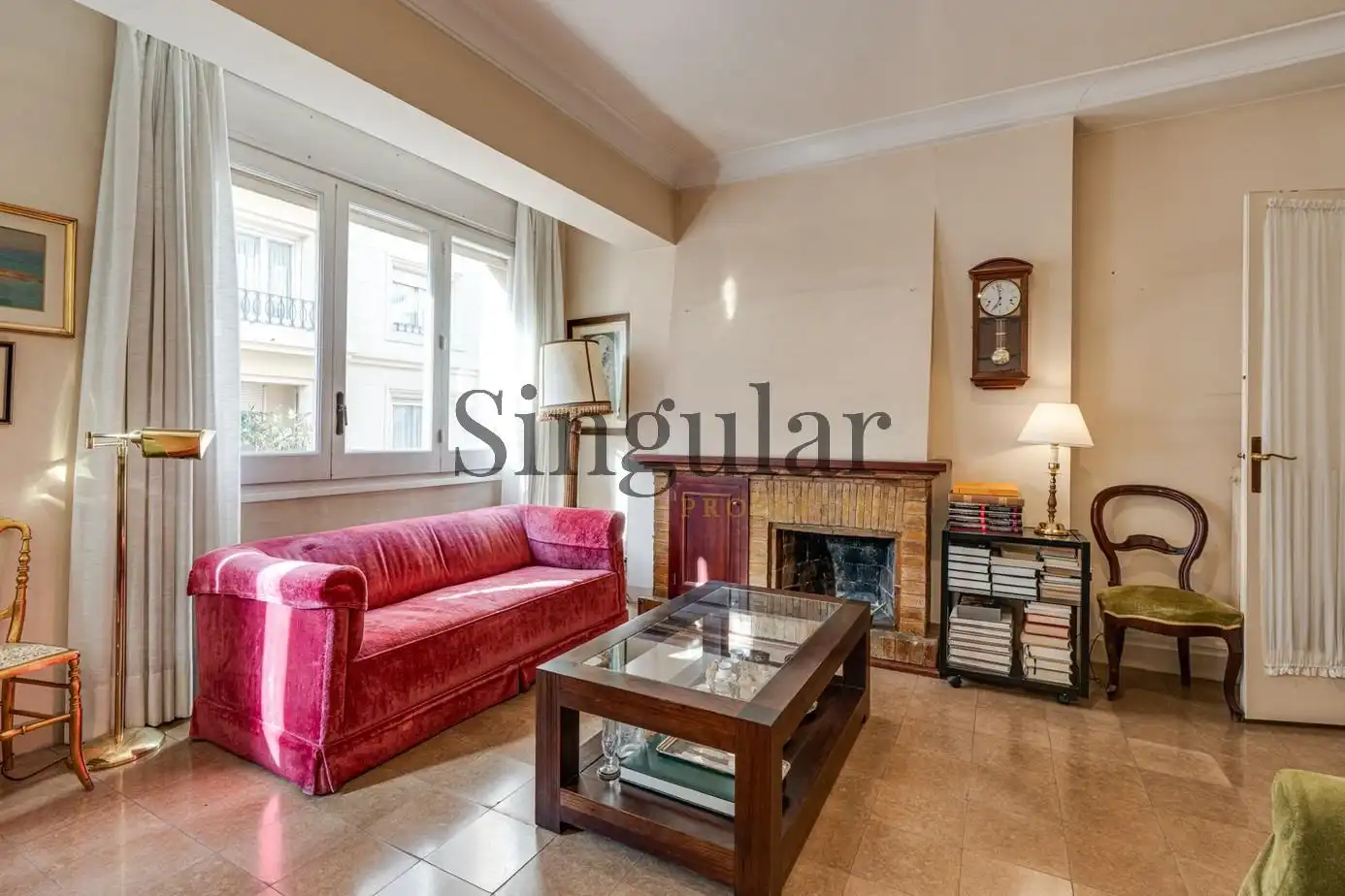 Sala d'estar de Pis en venda en Sarrià - Sant Gervasi