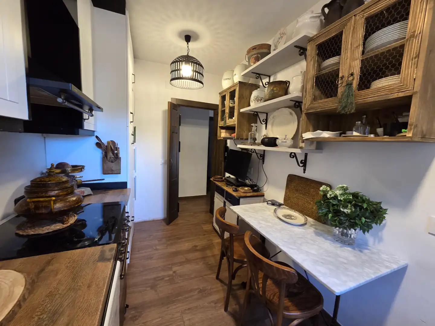 Cocina de Casa o chalet en venta en Santa María de la Alameda con Calefacción, Jardín privado y Amueblado