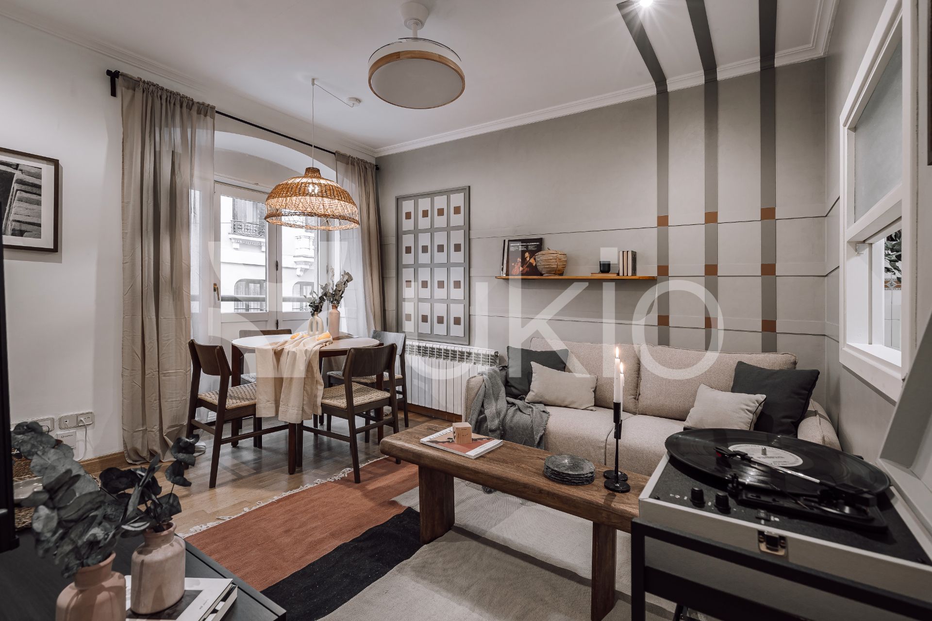 Living room of Apartment to rent in  Madrid Capital  with Heating, Furnished and Washing machine