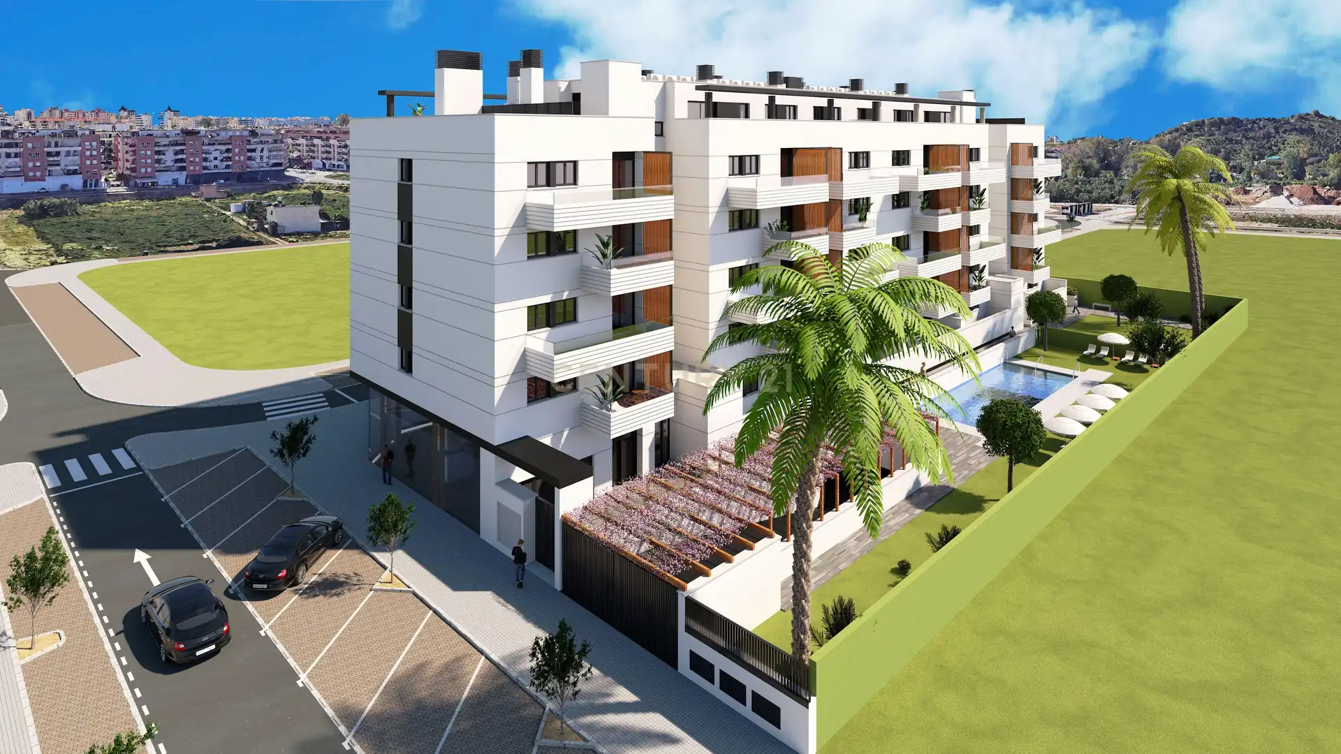 Exterior view of Flat for sale in Mijas  with Swimming Pool, Oven and Washing machine