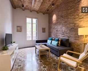Sala d'estar de Pis de lloguer en  Barcelona Capital amb Aire condicionat, Calefacció i Moblat