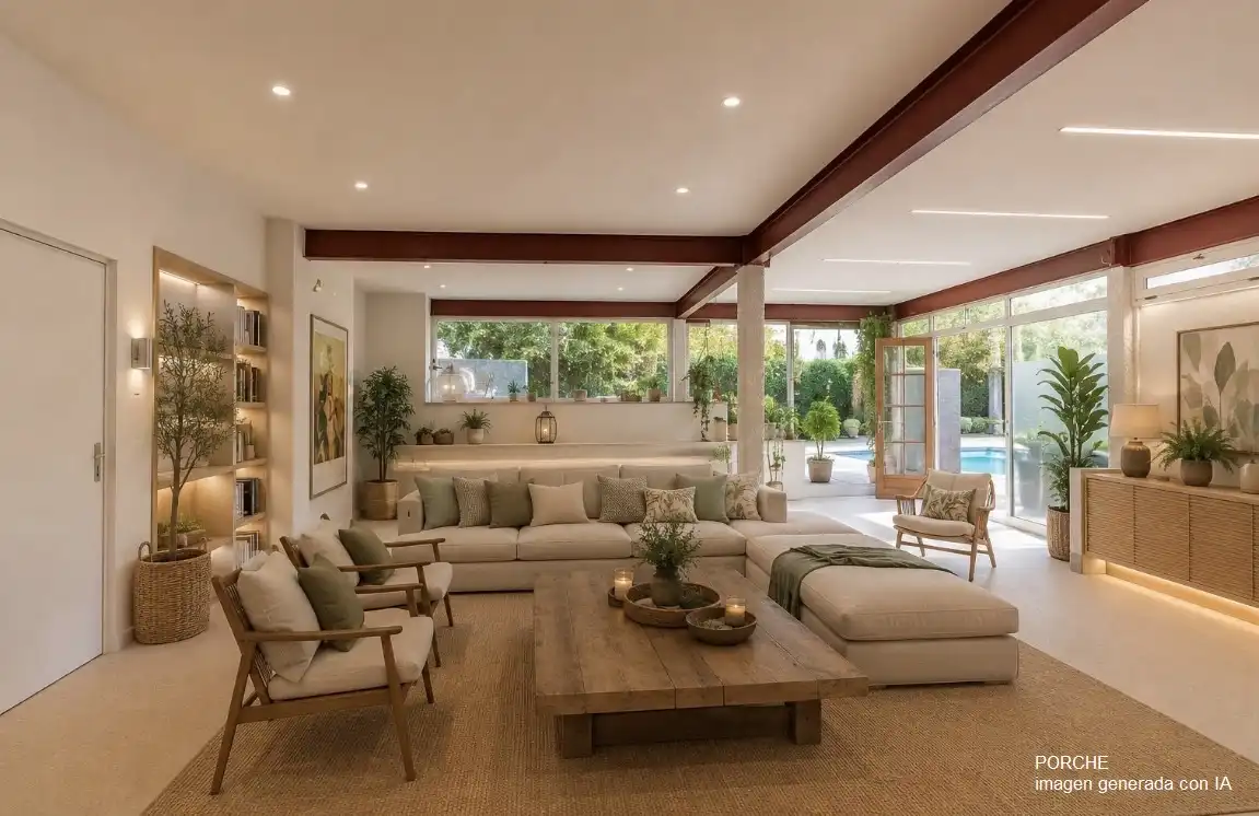 Sala d'estar de Casa o xalet en venda en Majadahonda amb Calefacció, Jardí privat i Parquet
