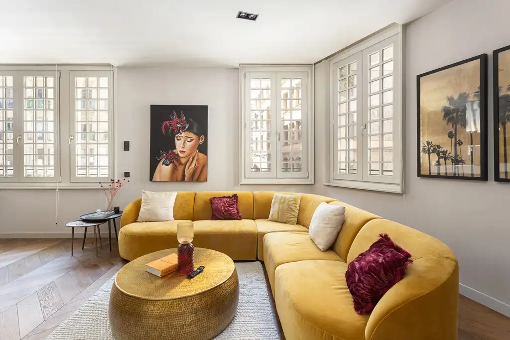 Sala d'estar de Apartament en venda en  Barcelona Capital amb Aire condicionat i Calefacció