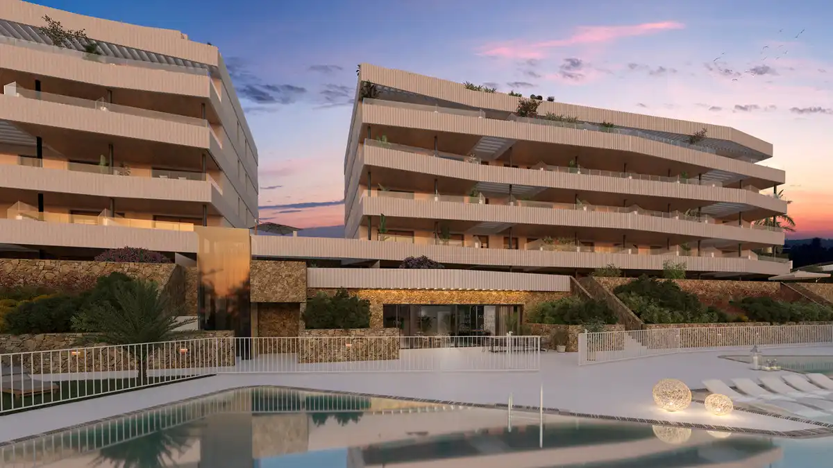 Vista exterior de Apartamento en venta en Mijas con Aire acondicionado, Calefacción y Jardín privado