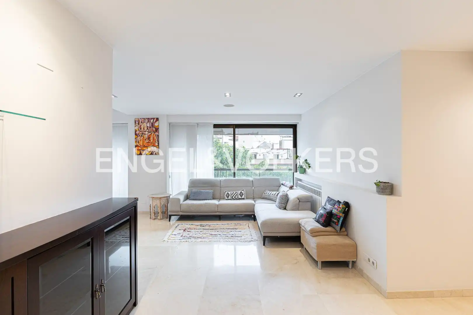 Sala de estar de Piso de alquiler en Barcelona con Aire acondicionado, Calefacción y Parquet