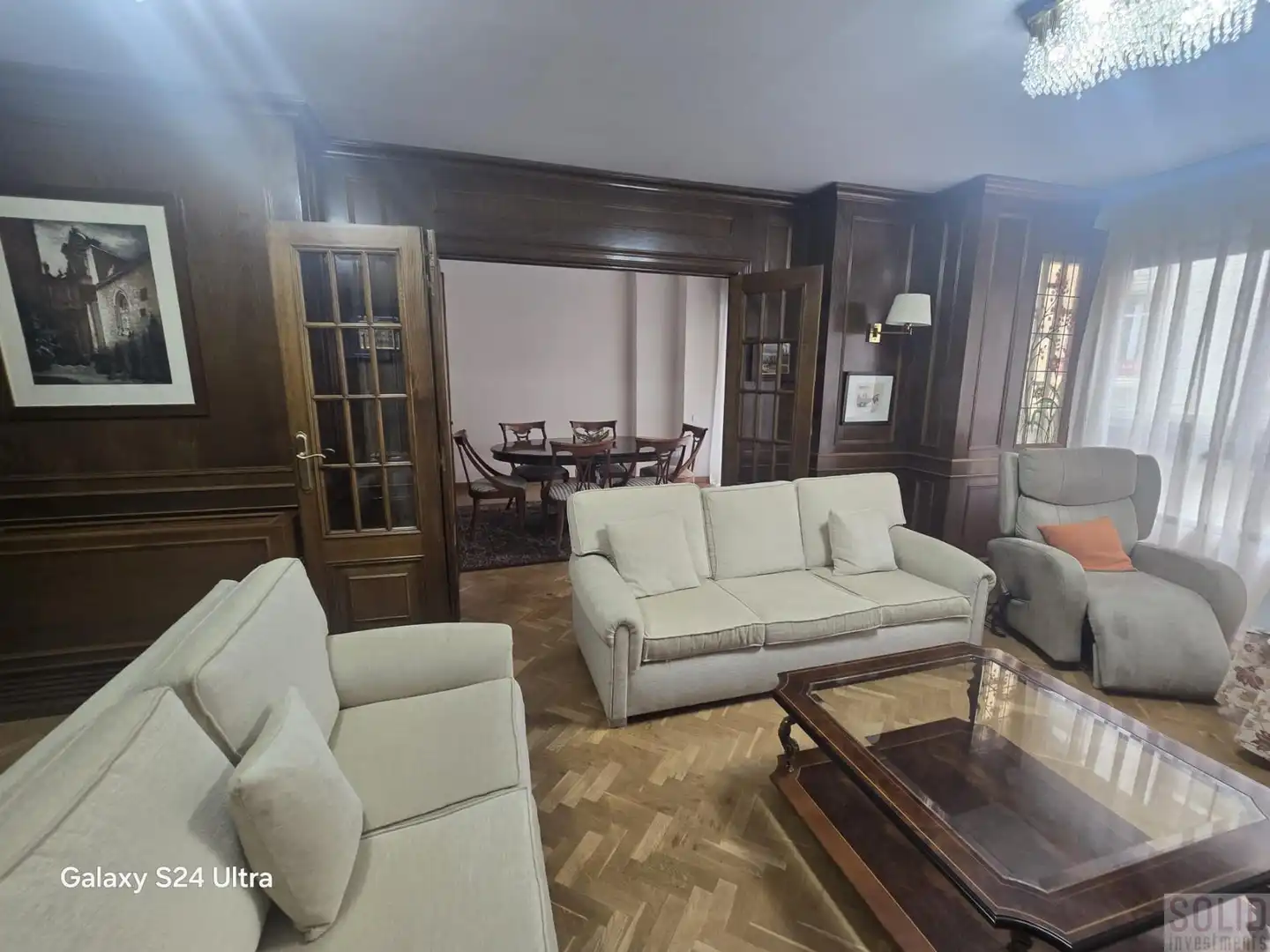Living room of Flat for rent in Valencia  with Air Conditioner and Balcony