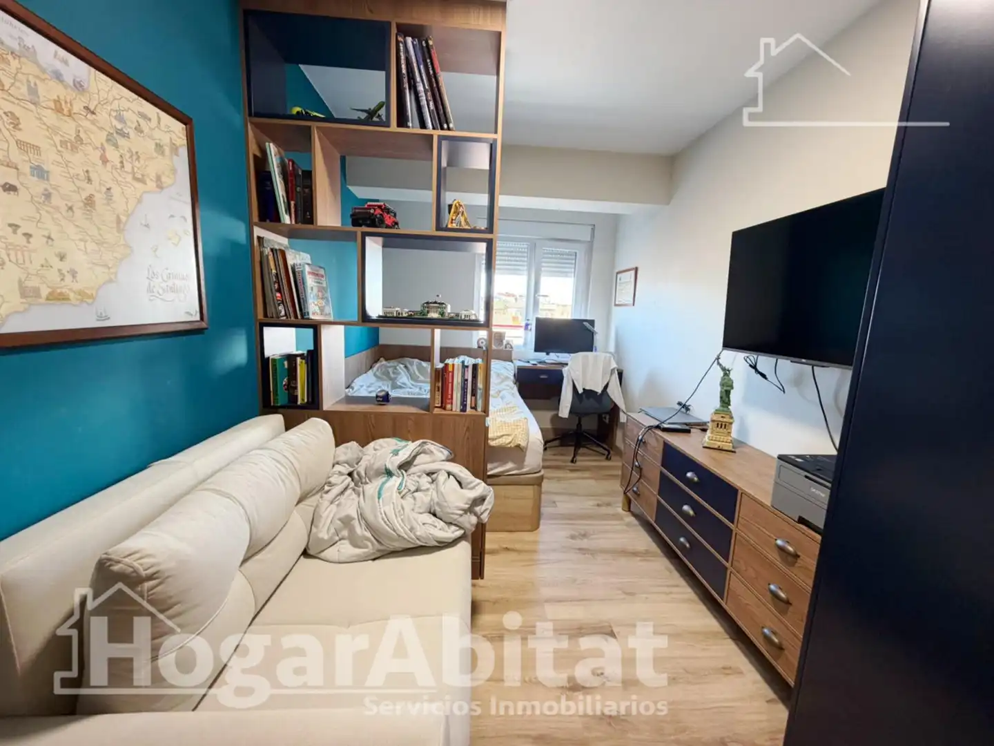 Bedroom of Flat for sale in Sagunto / Sagunt  with Air Conditioner and Parquet flooring
