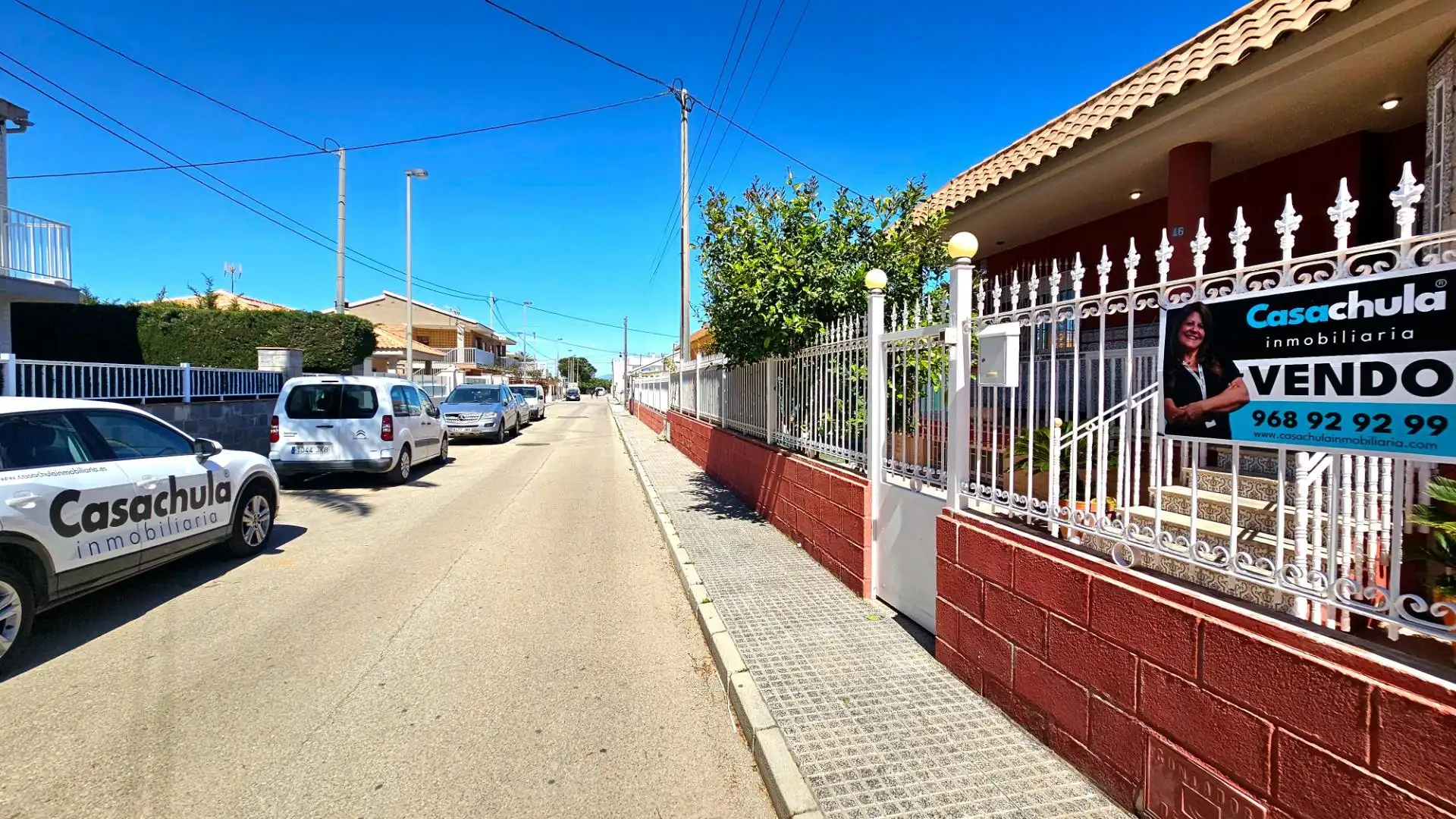 Vista exterior de Casa o chalet en venta en Cartagena con Aire acondicionado, Jardín privado y Piscina