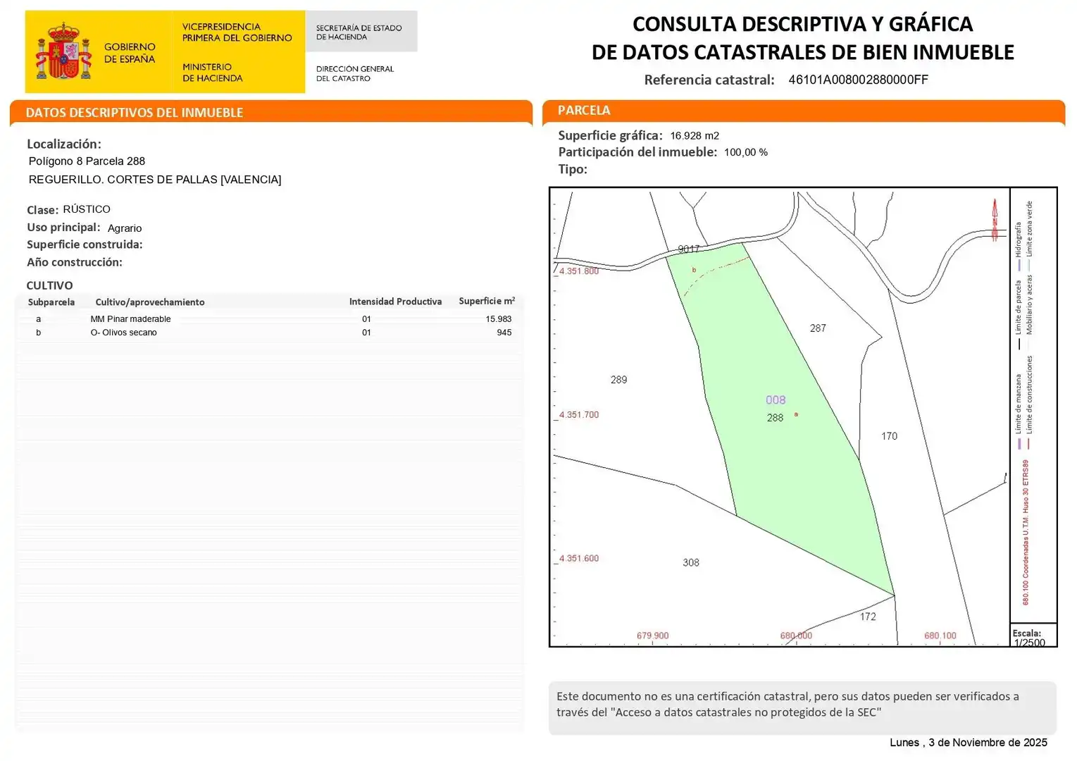 Terrenys i solars en venda a Cortes de Pallás, imagen 7