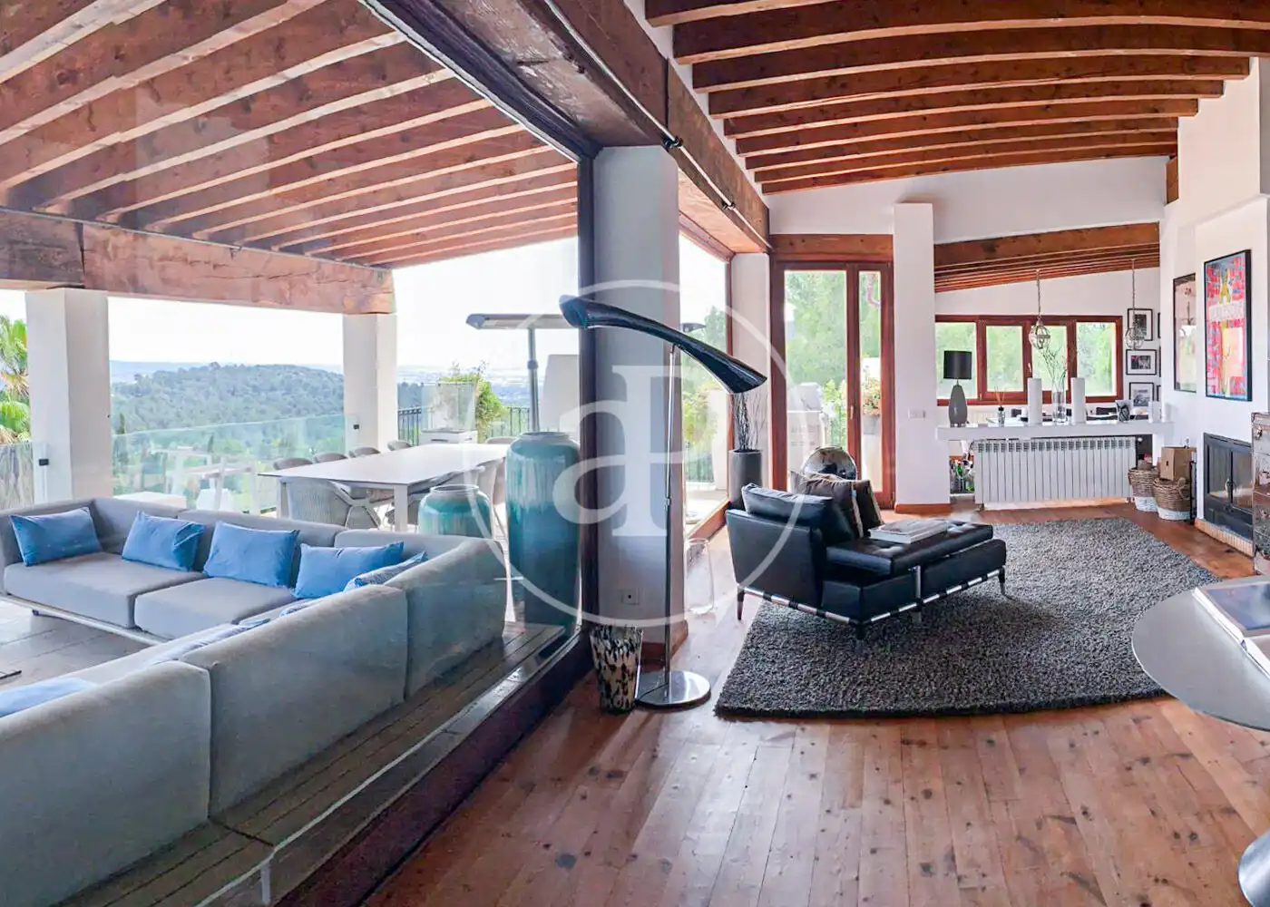 Sala de estar de Casa o chalet de alquiler en Esporles con Aire acondicionado, Calefacción y Jardín privado