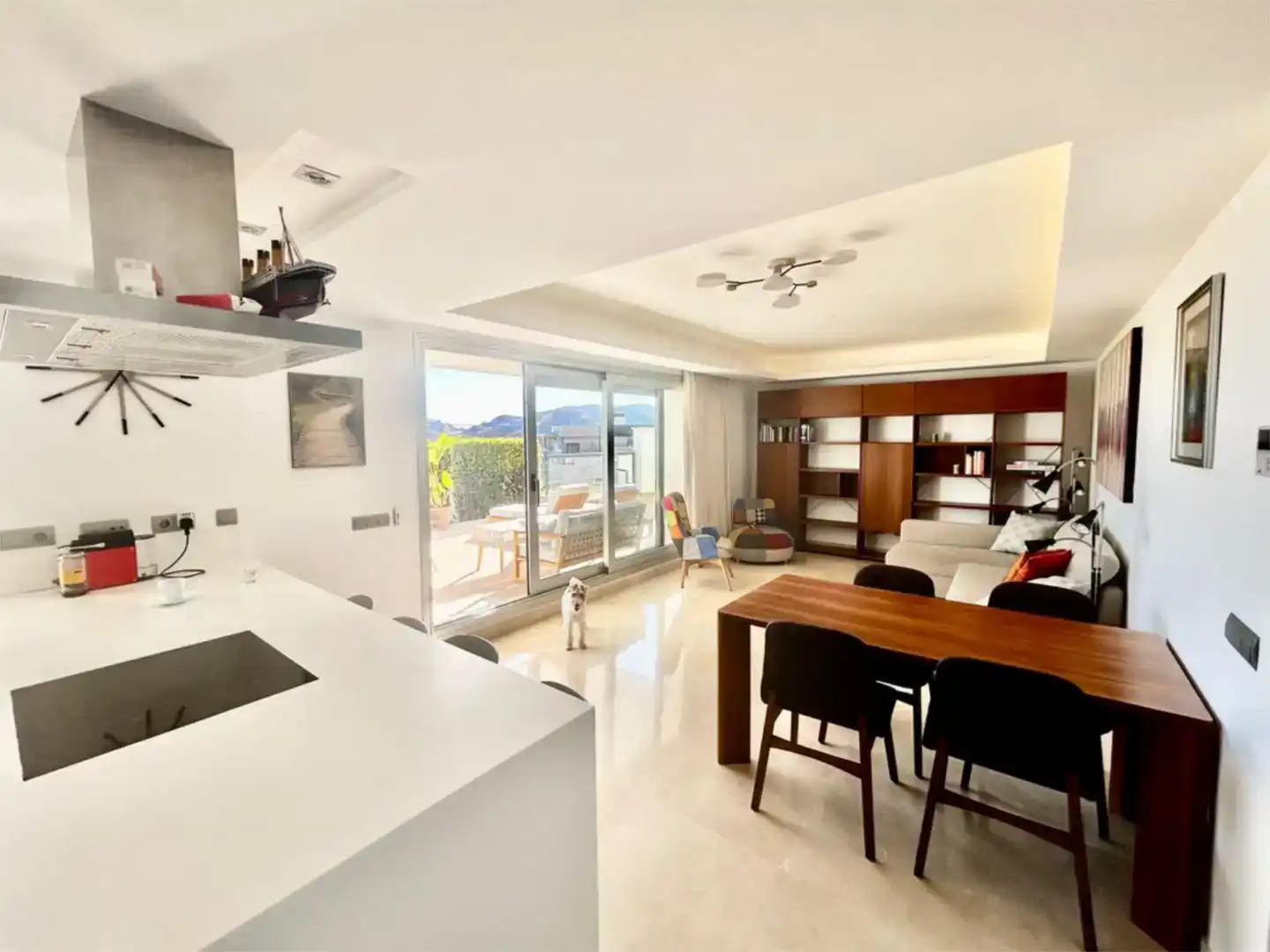 Living room of Flat for rent in Benahavís  with Air Conditioner