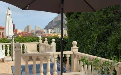 Terrace of House or chalet for sale in Calpe / Calp  with Air Conditioner, Private garden and Terrace