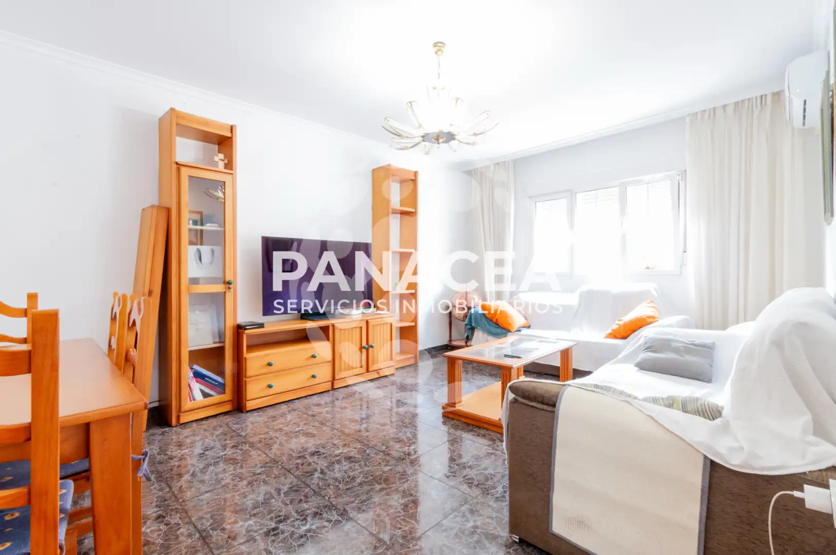 Living room of Houses for sale in Roquetas de Mar  with Terrace, Furnished and Oven