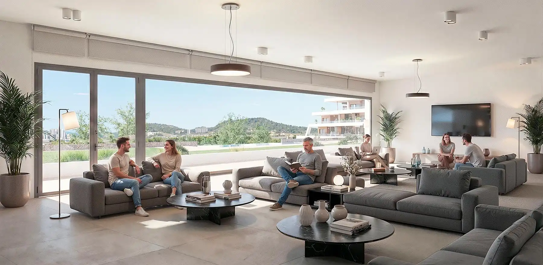 Living room of Attic for sale in Finestrat  with Terrace, Storage room and Sauna