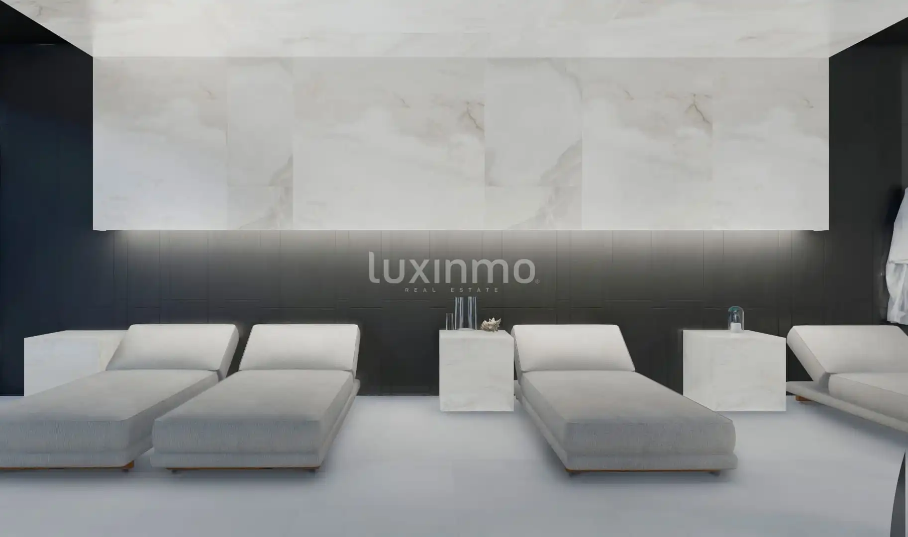 Wohnzimmer von Wohnung zum Verkauf in Calpe / Calp mit Klimaanlage, Terrasse und Gemeinschaftspool