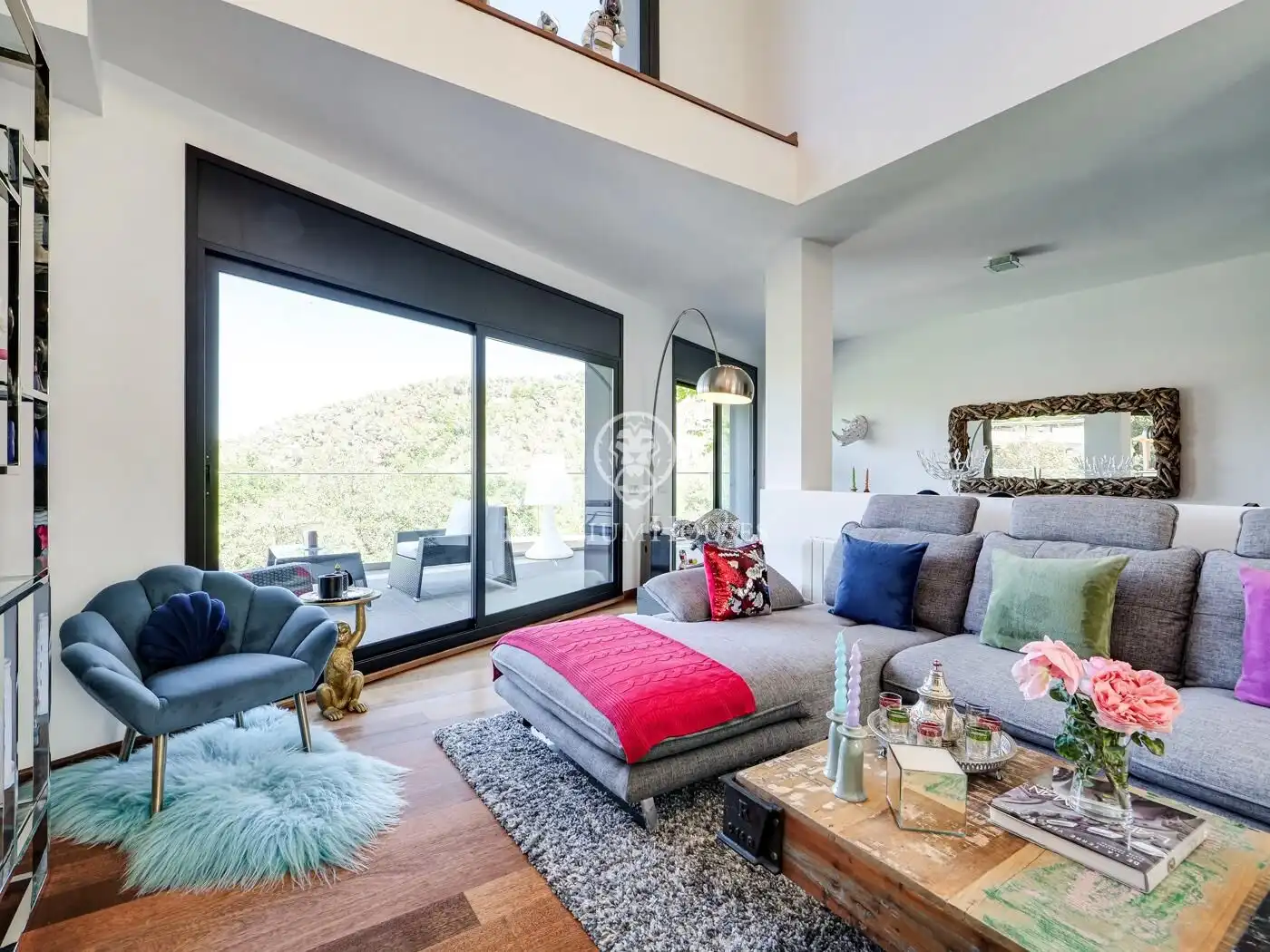 Sala de estar de Casa o chalet en venta en Barcelona con Aire acondicionado, Jardín privado y Terraza