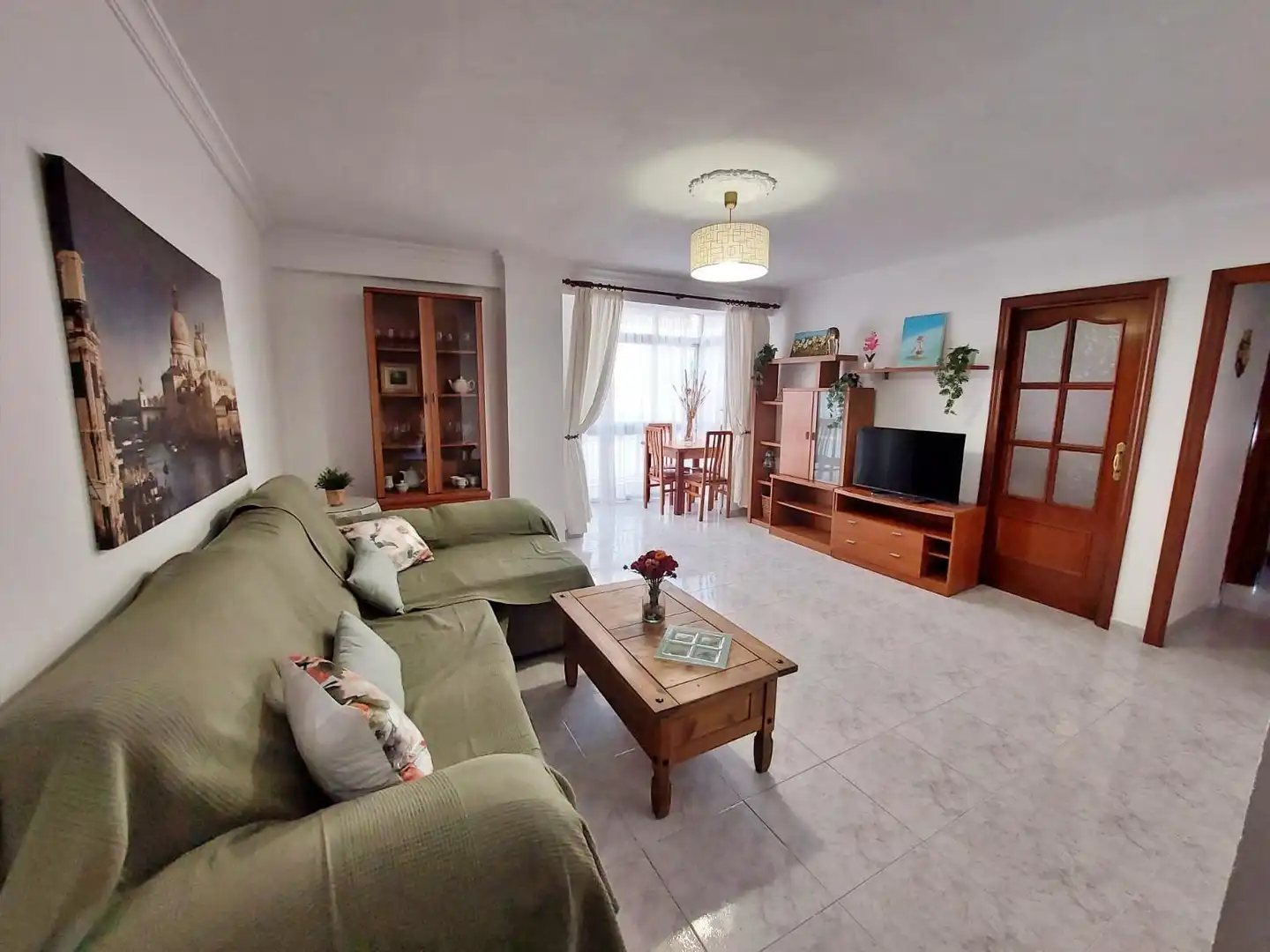 Sala de estar de Piso de alquiler en Málaga con Amueblado y Balcón