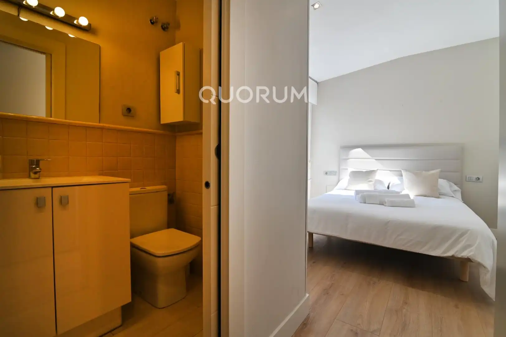 Schlafzimmer von Wohnung zur Miete in Bilbao  mit Klimaanlage, Heizung und Terrasse