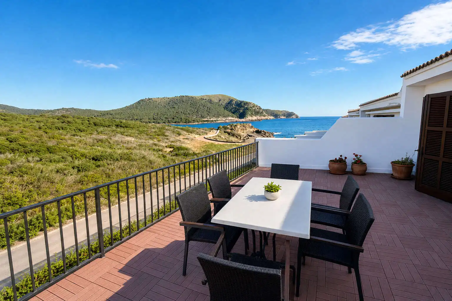 Terrasse von Einfamilien-Reihenhaus zur Miete in Capdepera mit Terrasse und Möbliert